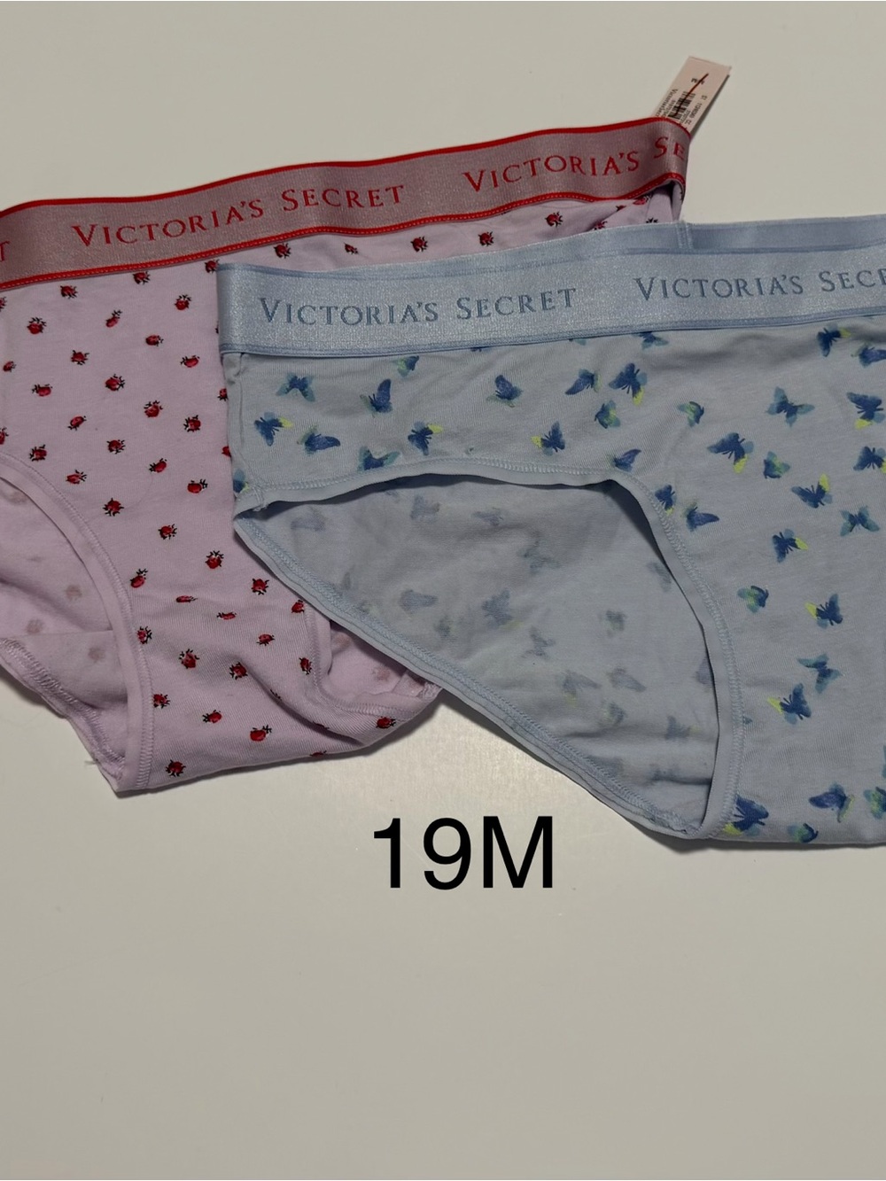 Victoria's Secret Girls' Bikini Briefs - Pink & Light Blue